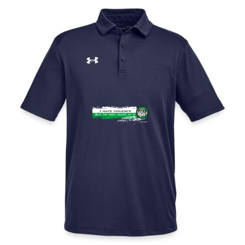 I hate violence but I'm very good at it 2 - WB - Under Armour Men's Tech Polo