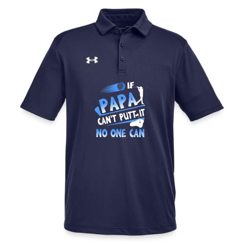 Golf Papa Gift - Funny Putting Graphic Men's Tee - Under Armour Men's Tech Polo