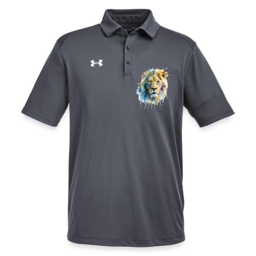 Splash-Art Lion Face - Under Armour Men's Tech Polo