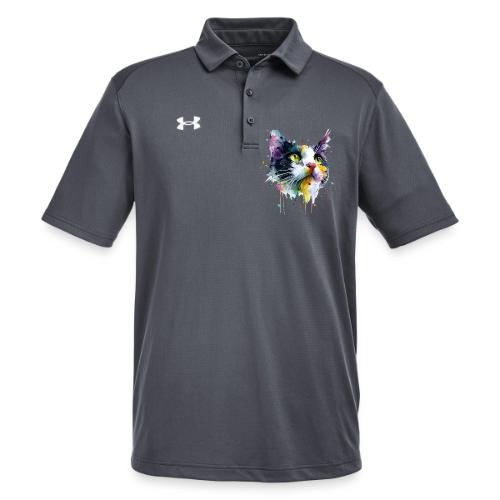 Cat: Painted Purr Expression - Under Armour Men's Tech Polo