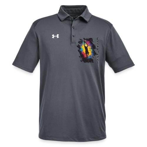 High Energy Basketball Paint Splatter Art - Under Armour Men's Tech Polo