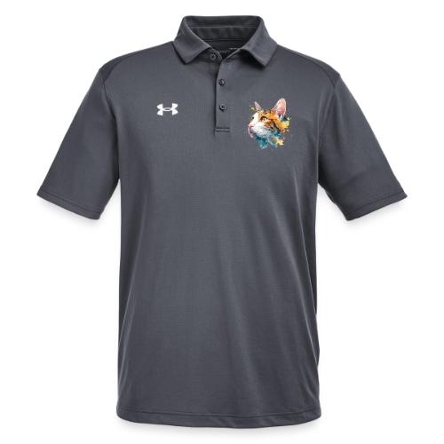 Cat: Feline Ink Burst - Under Armour Men's Tech Polo