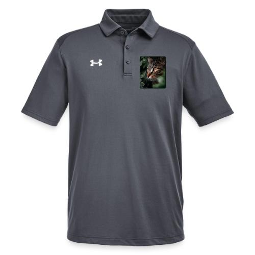 Tabby Cat Jungle Eyes Design - Under Armour Men's Tech Polo