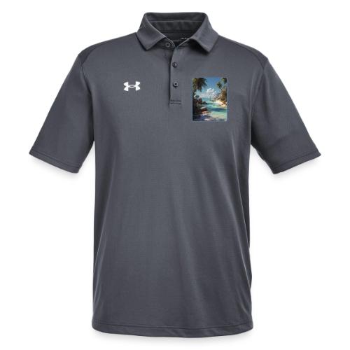 Tropical Island Paradise Ocean Design - Under Armour Men's Tech Polo
