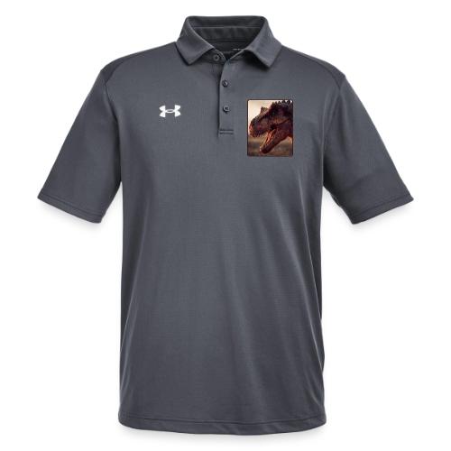 T Rex Roaring Close-Up Design - Under Armour Men's Tech Polo