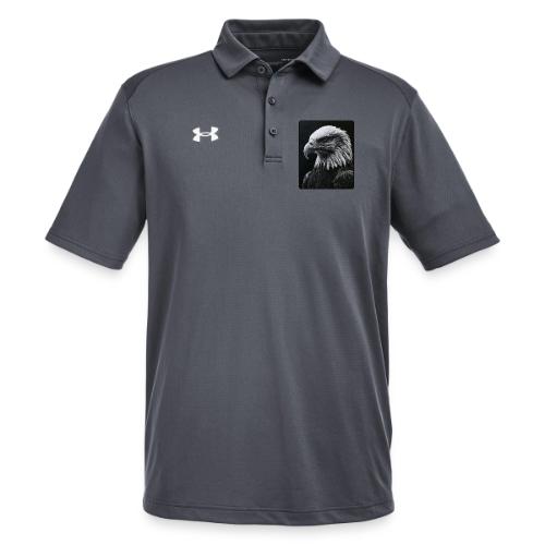Black White Bald Eagle Design - Under Armour Men's Tech Polo