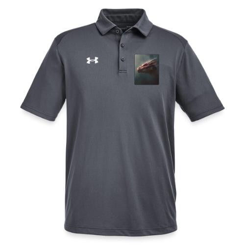 Red Dragon Fog Portrait Design - Under Armour Men's Tech Polo