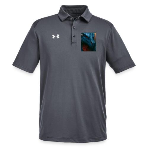 Turquoise Dragon Fire Eye Design - Under Armour Men's Tech Polo
