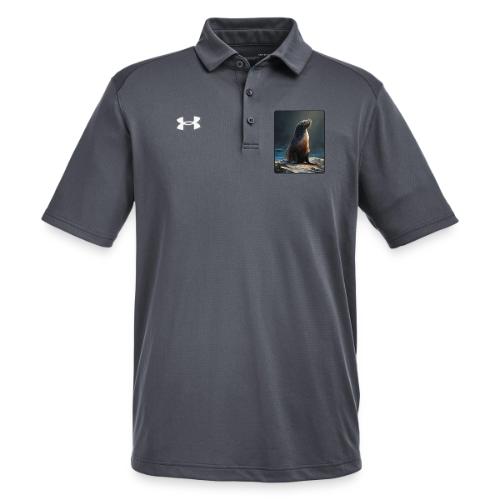 Fur Seal Artistic Shore Portrait Design - Under Armour Men's Tech Polo