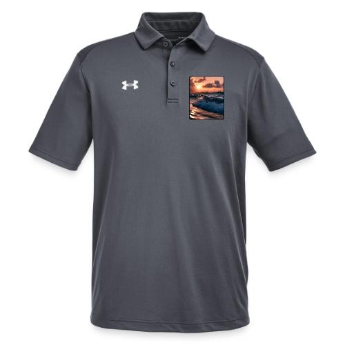 Golden Sunset Ocean Wave - Under Armour Men's Tech Polo