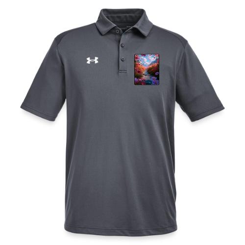 Dreamy Cosmos Valley Landscape Art - Under Armour Men's Tech Polo