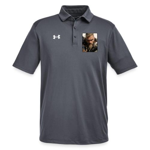 Fierce Viking Warrior Portrait - Under Armour Men's Tech Polo
