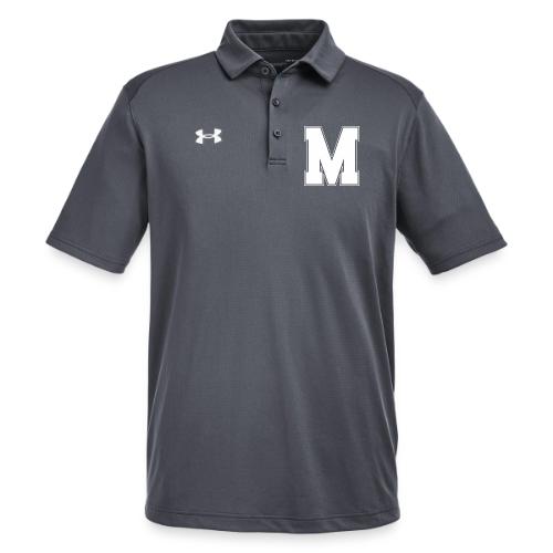 White Letter M – Varsity Alphabet Monogram - Under Armour Men's Tech Polo