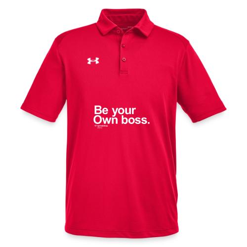 Be Your Own Boss White - Under Armour Men's Tech Polo