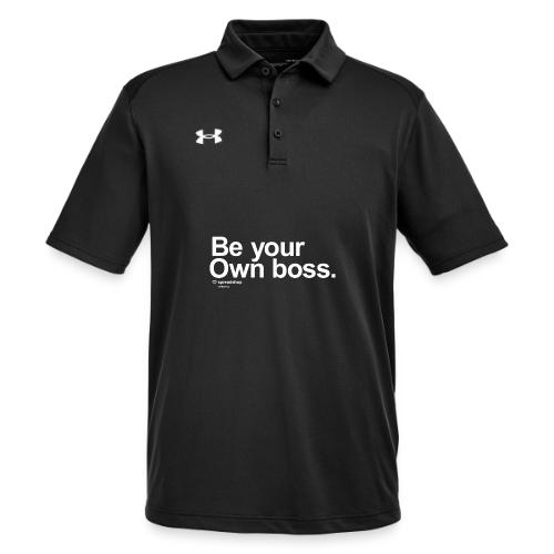 Be Your Own Boss White - Under Armour Men's Tech Polo