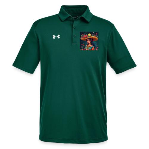 Mexican Design, Regional Mexican Charro Woman - Under Armour Men's Tech Polo