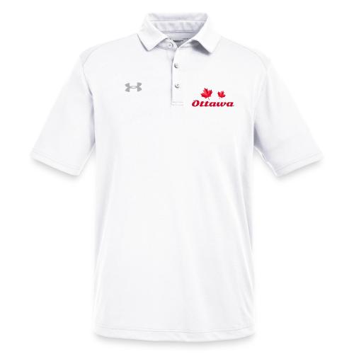 Ottawa with two red maple leaves - Under Armour Men's Tech Polo