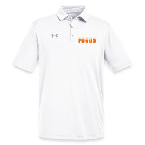 FOCUS Vibrant Orange Motivational Word Design - Under Armour Men's Tech Polo