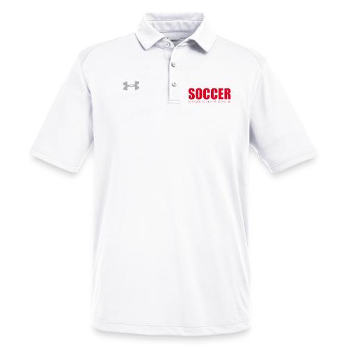 Soccer Grass Cleats Goals Typography Design - Under Armour Men's Tech Polo