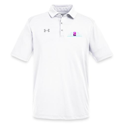 Number 2 in Magenta: Varsity Font - Under Armour Men's Tech Polo