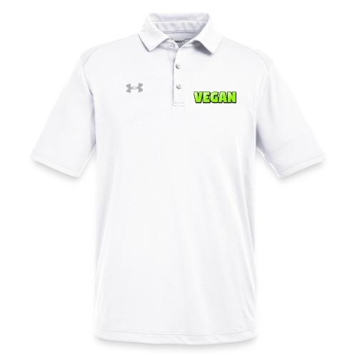 Vegan Bold Green Typography Design - Under Armour Men's Tech Polo