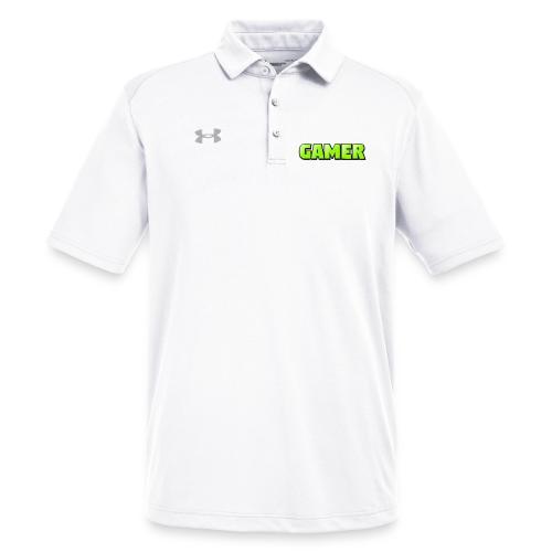 Gamer Neon Green Gaming Logo Design - Under Armour Men's Tech Polo