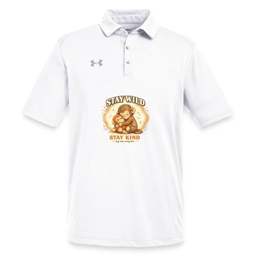 Stay Wild Stay Kind Punch Monkey Hug - Under Armour Men's Tech Polo