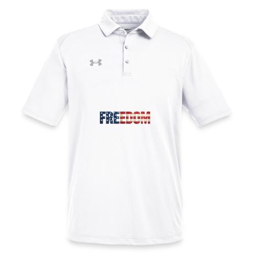 Freedom American Flag Distressed Patriotic Shirt - Under Armour Men's Tech Polo