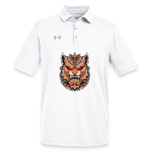 Tribal Demon Wolf Mask - Under Armour Men's Tech Polo