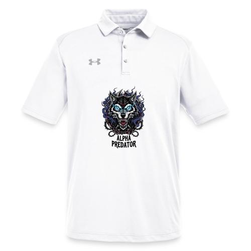 Alpha Predator Wolf Fierce Neon Eyes - Under Armour Men's Tech Polo