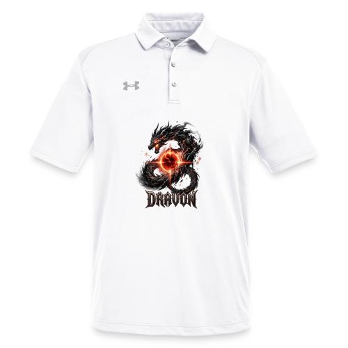 Dravon Fire Dragon Dark Fantasy Graphic T-Shirt - Under Armour Men's Tech Polo