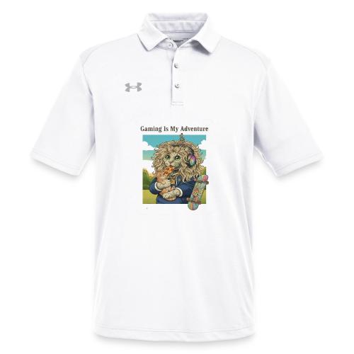 Gaming Cat Adventure: Pizza & Skates - Under Armour Men's Tech Polo