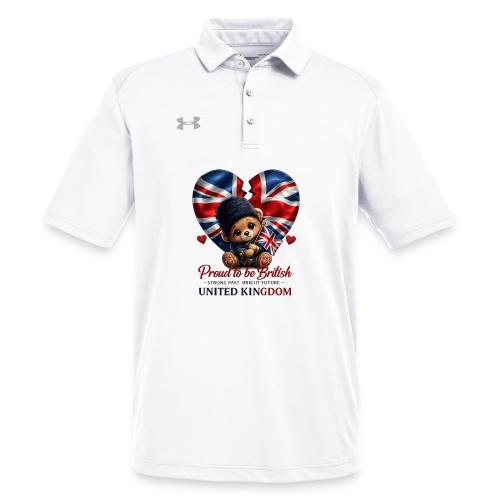 Proud to Be British Teddy Bear UK Patriot Gift - Under Armour Men's Tech Polo