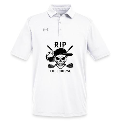 RIP THE COURSE - Skull Golf Gift Tee for Men - Under Armour Men's Tech Polo