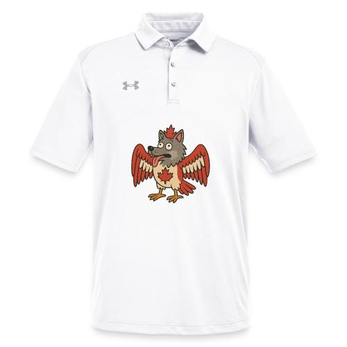 Maple-Mad Wolfbird – Quirky Canadian Creature - Under Armour Men's Tech Polo