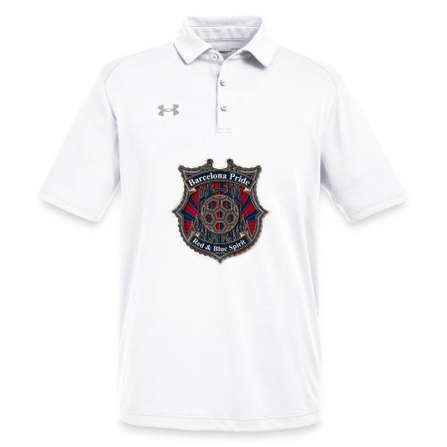 Barcelona Scarlet Pride T Shirt, Soccer City Gift - Under Armour Men's Tech Polo