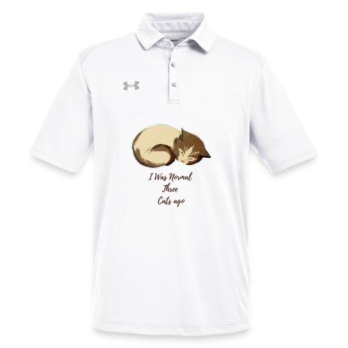 I Was Normal Three Cats Ago Funny Cat T-Shirt - Under Armour Men's Tech Polo