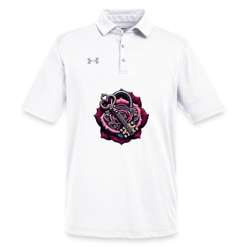 You Hold the Key to My Heart Rose Lock T-Shirt - Under Armour Men's Tech Polo