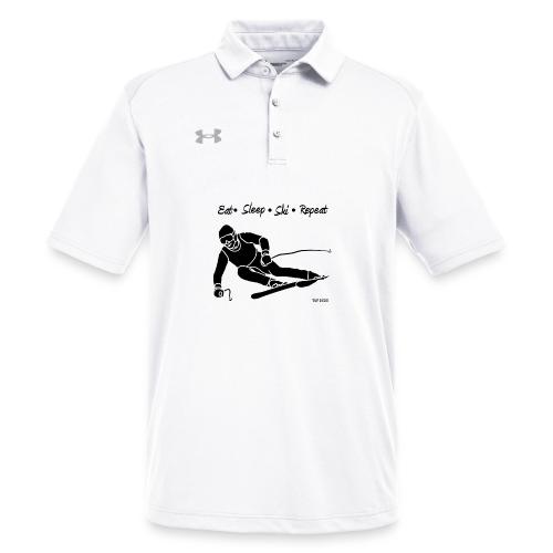 Eat Sleep Ski Repeat - bw - new001 - Under Armour Men's Tech Polo
