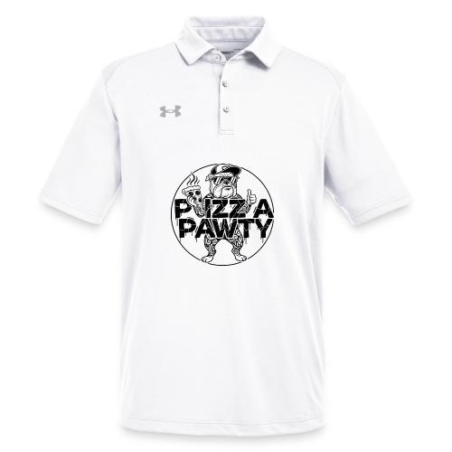 Pizza Pawty Bulldog T-Shirt | Funny Dog Pizza Tee - Under Armour Men's Tech Polo