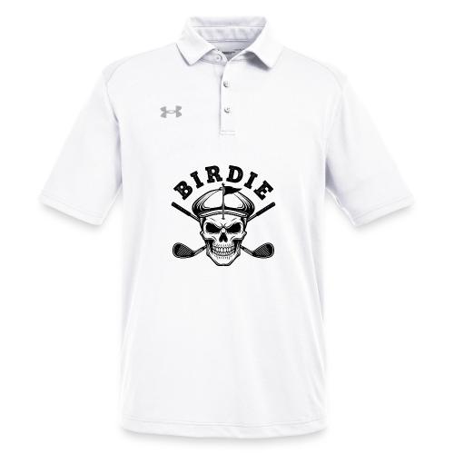 BIRDIE Skull - Golf Player Gift Tee Edgy Skeleton - Under Armour Men's Tech Polo