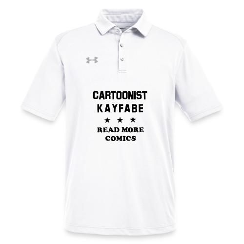 Cartoonist Kayfabe *** Read More Comics (Black) - Under Armour Men's Tech Polo