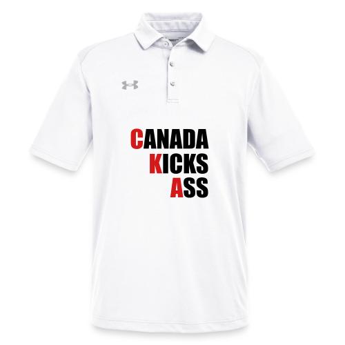 Canada Kicks Ass Vertical - Under Armour Men's Tech Polo