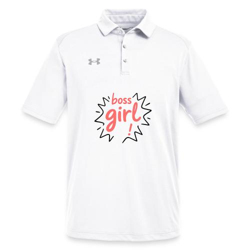 Boss Girl Bold Feminist Statement - Under Armour Men's Tech Polo
