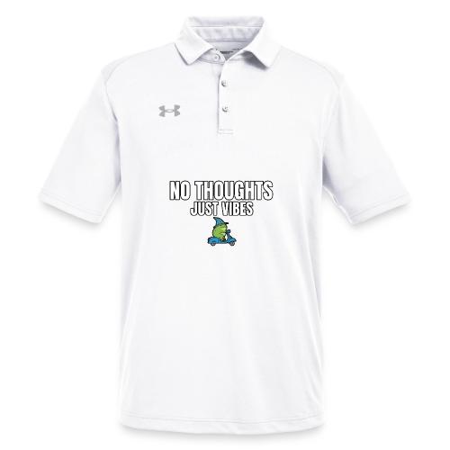 No Thoughts Just Vibes Funny Frog Shirt - Under Armour Men's Tech Polo