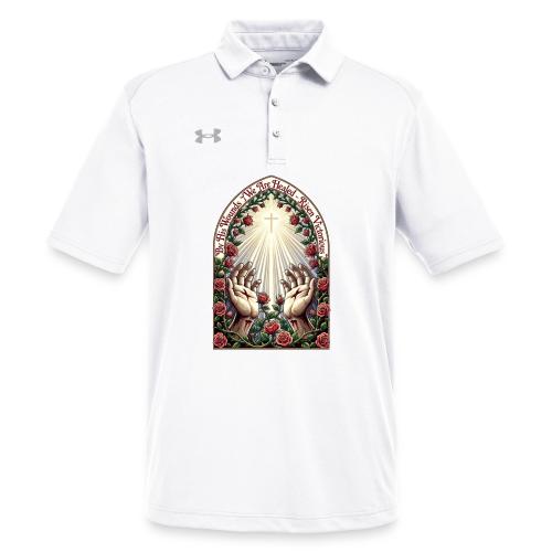 Easter By His Wounds Healed T Shirt, Renewal Gift - Under Armour Men's Tech Polo