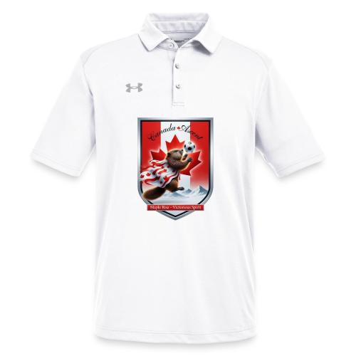 Canada Beaver Ascent T-Shirt, Canadian Pride Gift - Under Armour Men's Tech Polo