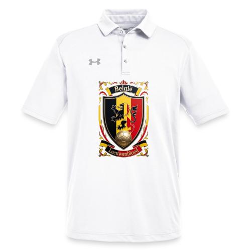 Belgium Lion Crest T-Shirt, Belgian Flag Gift - Under Armour Men's Tech Polo