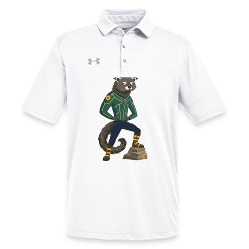 Raccoon Ranger in Neon Armor - Under Armour Men's Tech Polo