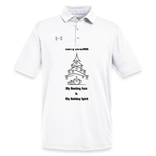 My Resting Face Is My Christmas Spirit T-Shirt - Under Armour Men's Tech Polo